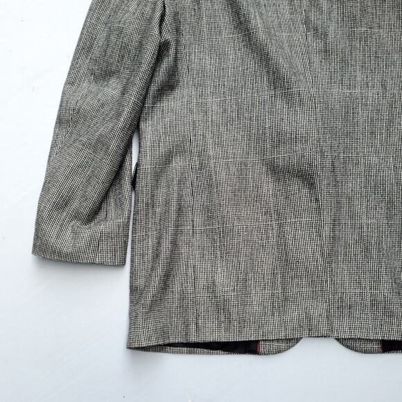 Vintage Haggar Imperial Black White Wool Tweed Blazer Sport  Jacket  48x32 46R - Picture 9 of 15